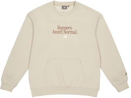 New Balance Casual Pullover Sweatshirt Khaki Color NCD45101-LBE New Balance Casual Pullover Sweatshirt Khaki Color NCD45101-LBE