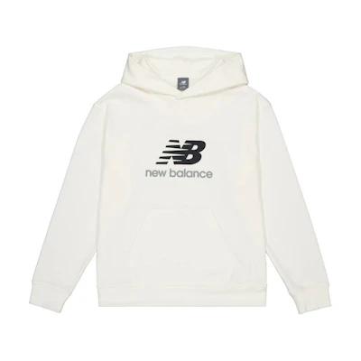 New Balance Casual Unisex Letter Hoodie in Sea Salt White AMT41655-SST