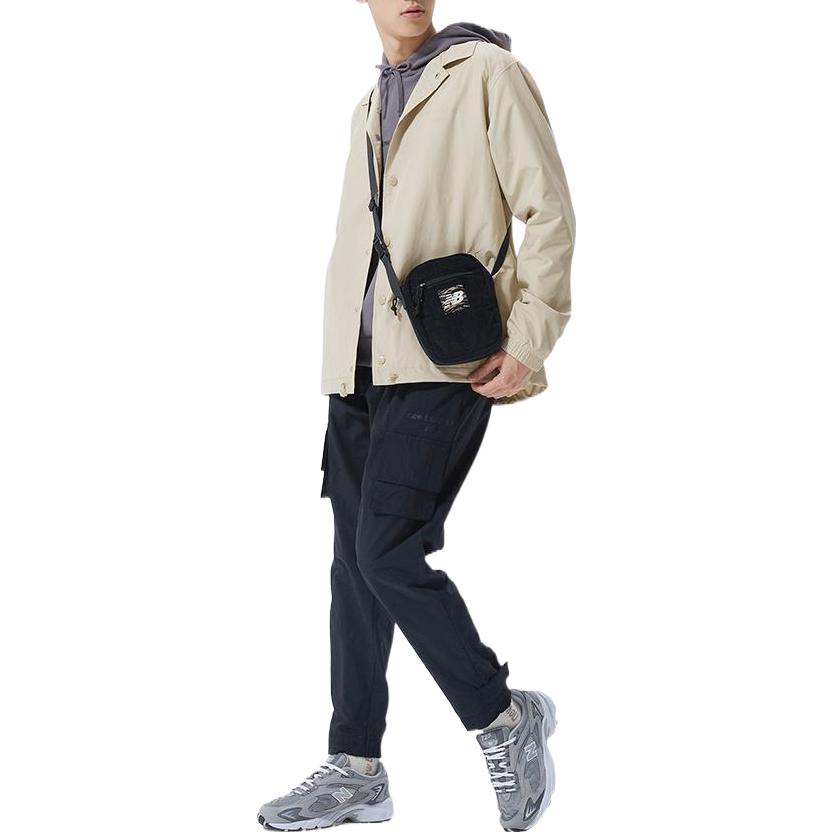 Lookbook New Balance 經典常青款教練夾克卡其色 休閒男女外套 AMJ21551-PEB