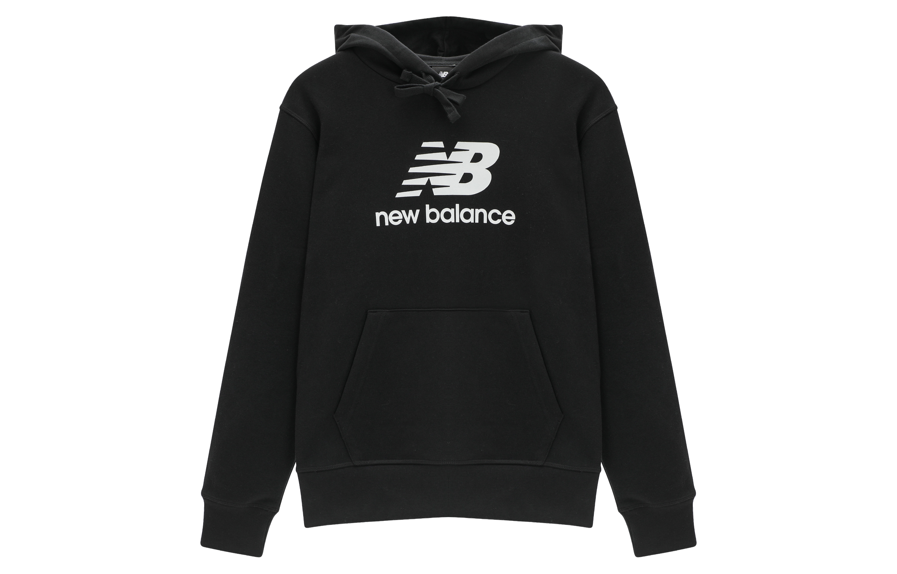 New Balance Classic Logo Print Relaxed Fit Hoodie Unisex - Black AMT31537-BK