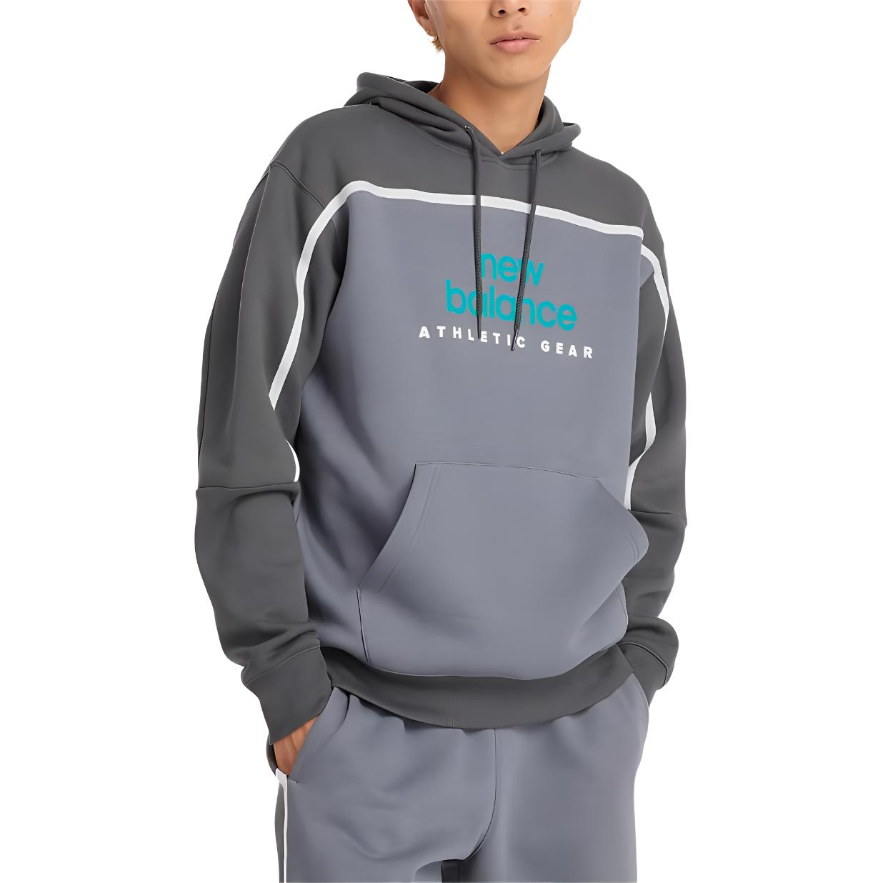 New Balance Classics Fleece Hoodie Pullover - Graphite Comfortable Sweatshirt MT43524-GT