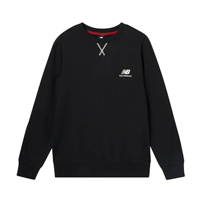 New Balance CNY Logo Embroidered Crewneck Sweatshirt Men’s Black AMT31571-BK