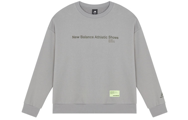 New Balance CNY Series Logo Print Pullover Sweatshirt Unisex Grey AMT21360-MHD