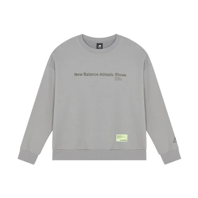 New Balance CNY Series Logo Print Pullover Sweatshirt Unisex Grey AMT21360-MHD