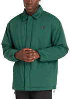 New Balance Coaches Green Jacket - Breathable, Full-Zip with Small Logo MJ43504-NWG New Balance Coaches Green Jacket - Breathable, Full-Zip with Small Logo MJ43504-NWG