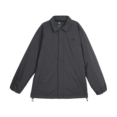 New Balance Coaches Solid Logo Zip Breathable Long Sleeve Jacket Asphalt Men MJ43504-ACK