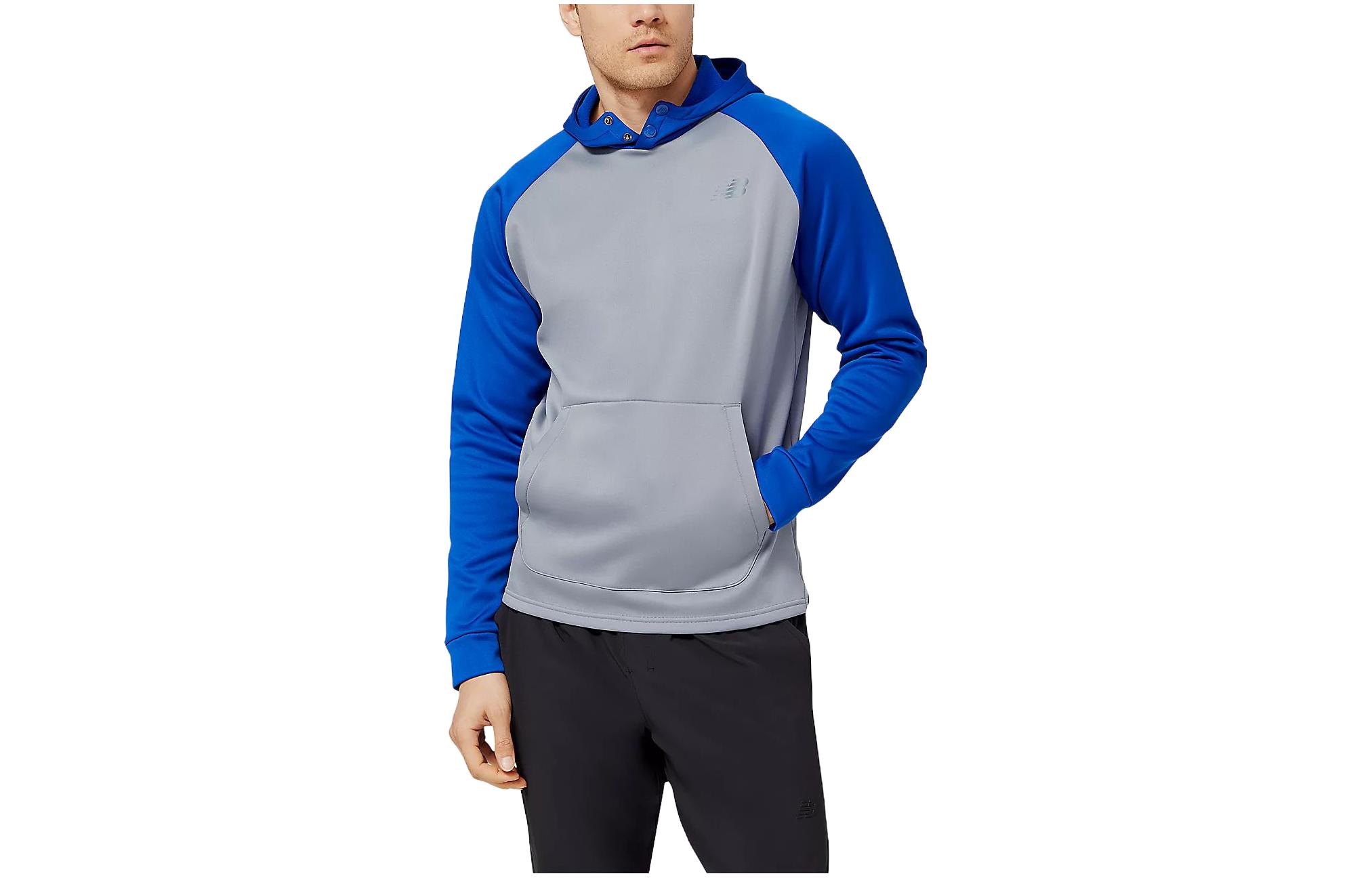 New Balance Color-Block Hoodie Gray/Blue MT21713-TRY