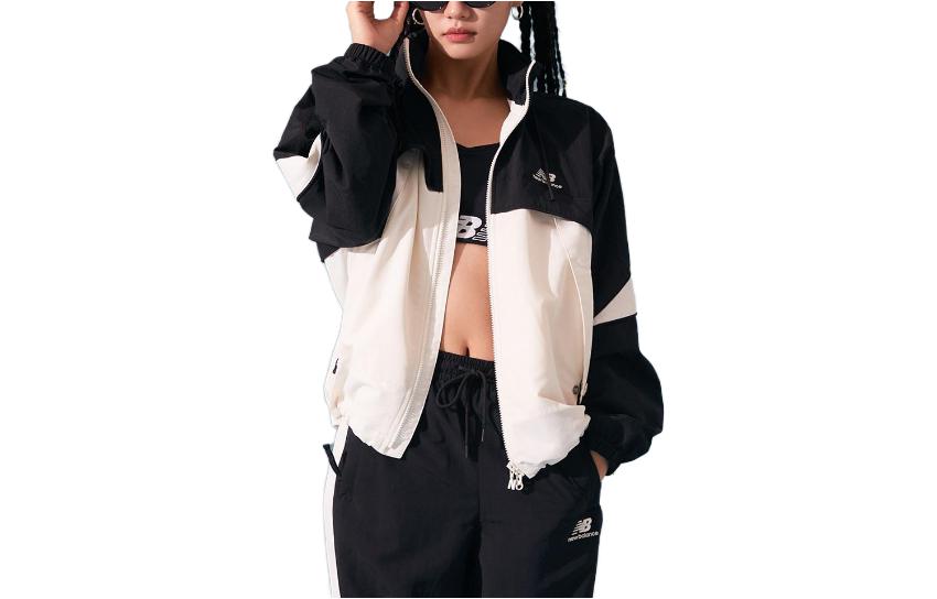 New Balance Colorblock Full-Zip Hooded Jacket Unisex Black NBNAD32843-99