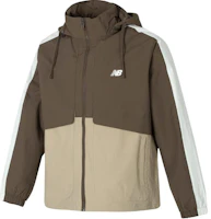 New Balance Colorblock Hooded Breathable Running Jacket Unisex Brown AMJ41340-DUO New Balance Colorblock Hooded Breathable Running Jacket Unisex Brown AMJ41340-DUO