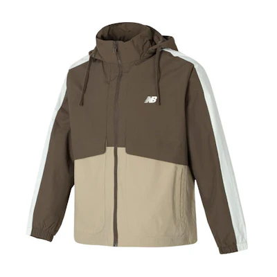 New Balance Colorblock Hooded Breathable Running Jacket Unisex Brown AMJ41340-DUO