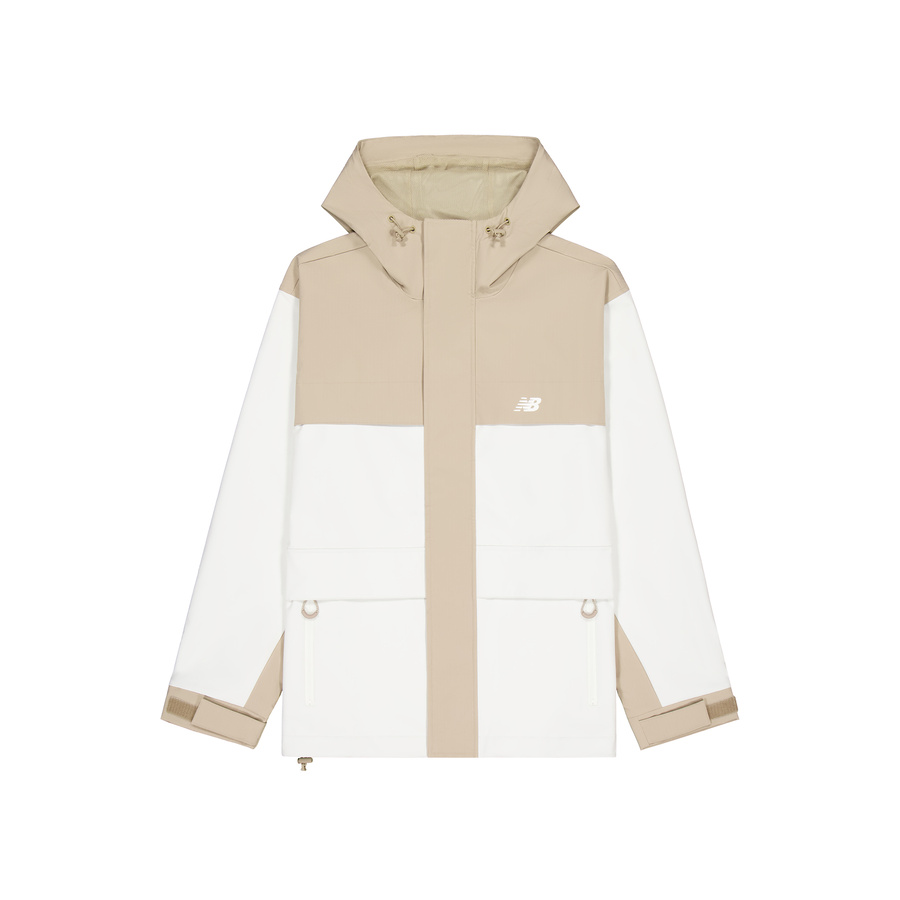 New Balance Colorblock Hooded Woven Jacket Unisex White AMJ43313-CIC