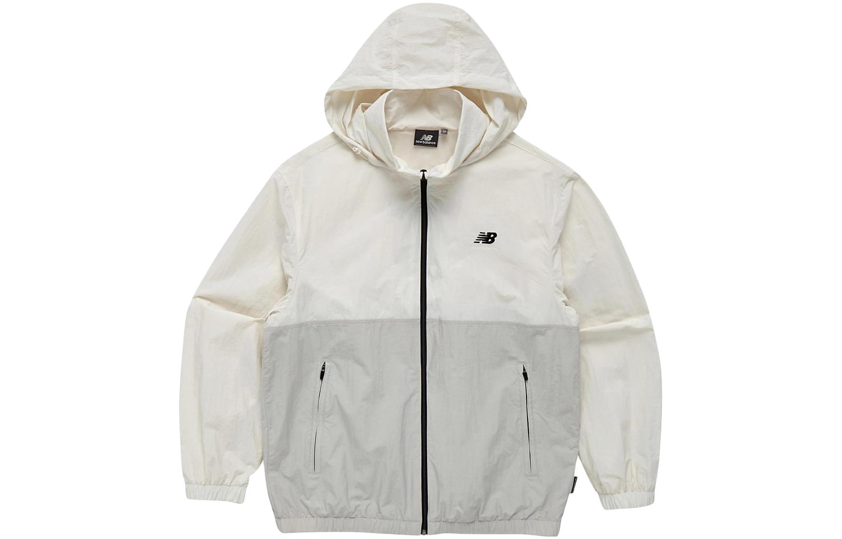 New Balance Colorblock Hooded Zip Jacket White Men’s NBNMD21023-15