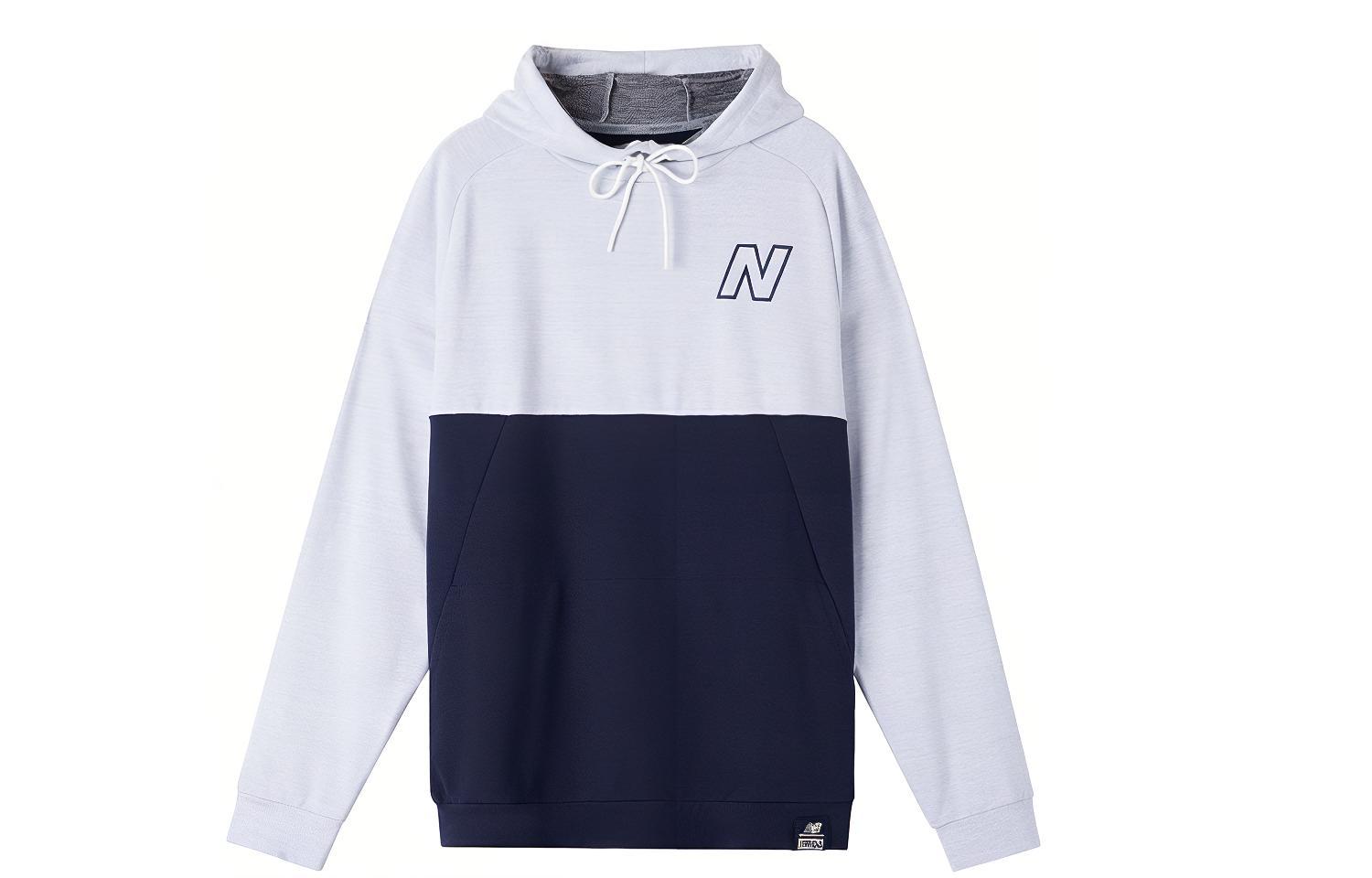 New Balance Colorblock Hoodie Blue/White - Casual American Style MT93933-WT