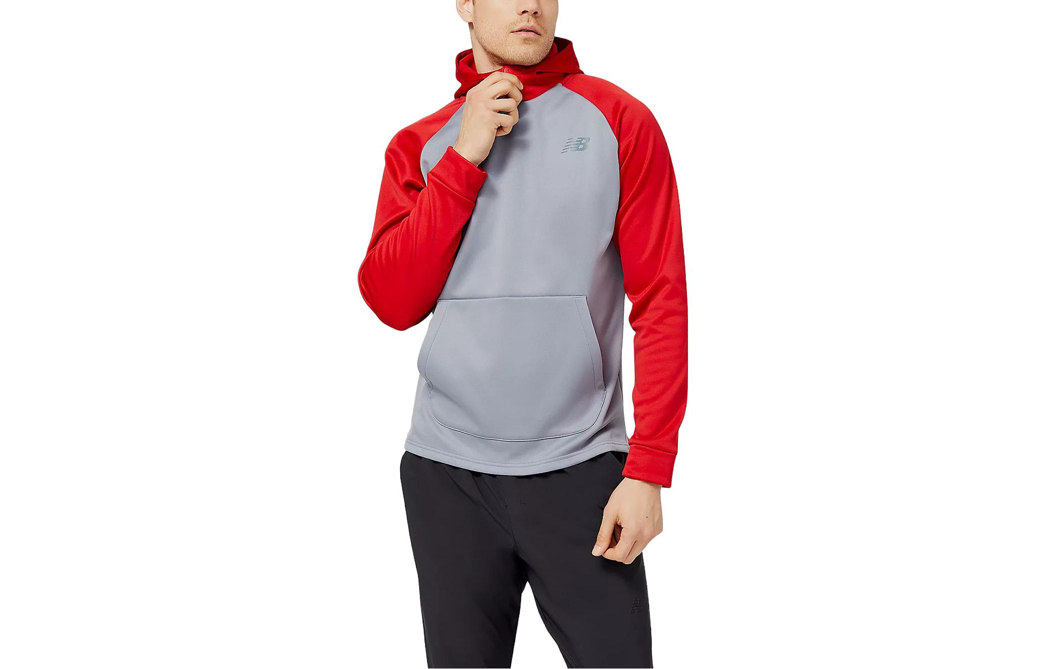 New Balance Colorblock Hoodie Gray/Red MT21713-REP