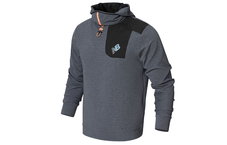 New Balance Colorblock Hoodie in Gray MT21286-BK