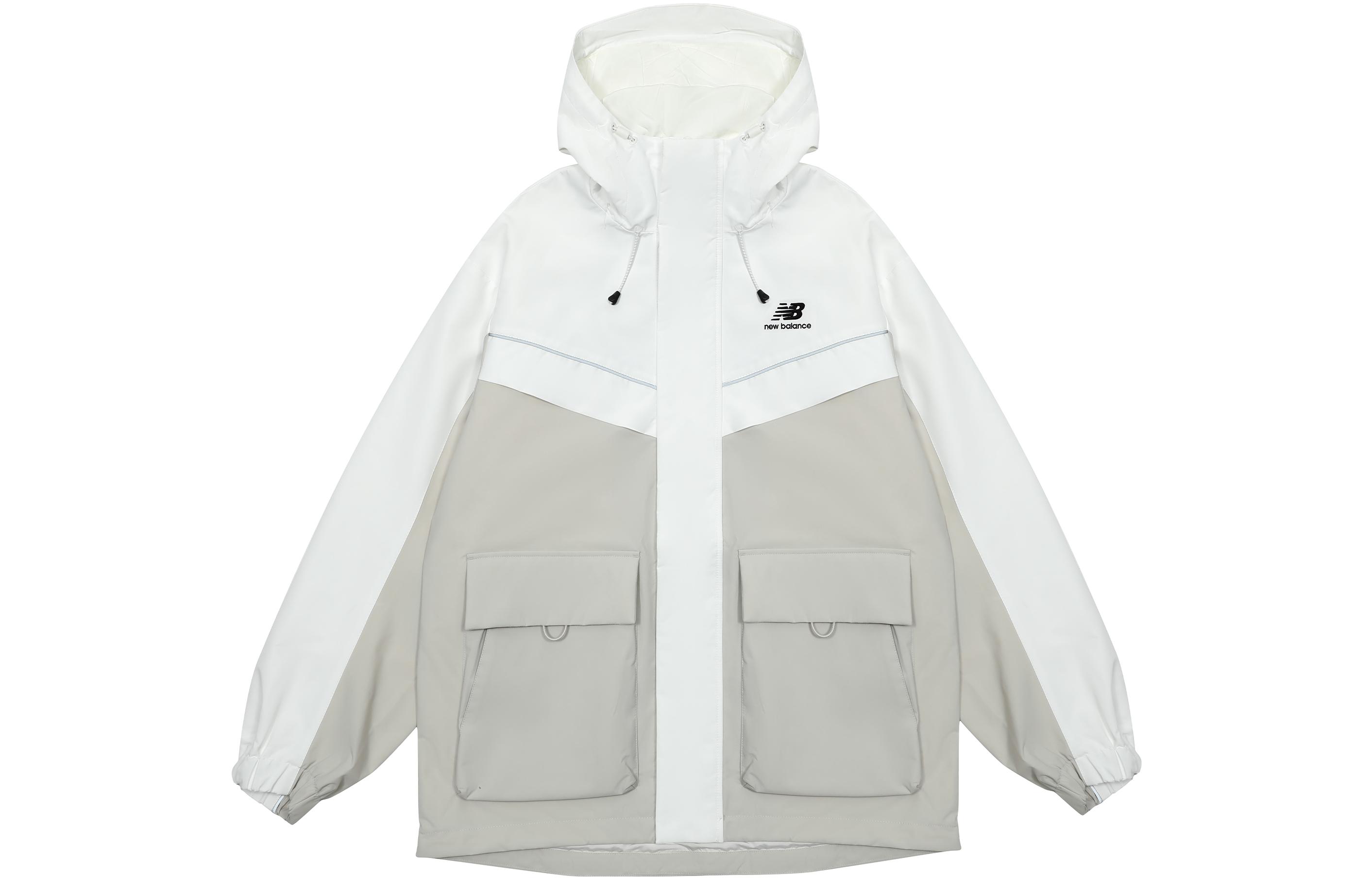 New Balance Colorblock Hoodie Windbreaker Jacket Unisex Khaki 5AC39333-LBE