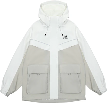 新百伦男女同款拼色连帽防风夹克卡其色 5AC39333-LBE Order 新百伦男女同款拼色连帽防风夹克卡其色 5AC39333-LBE