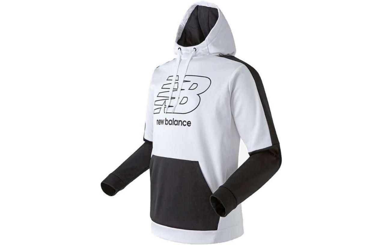 New Balance Colorblock Hoodie with Letter Print - Grey NBN0B460-21