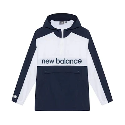 New Balance Colorblock Letter Print Hoodie Jacket Unisex Blue White NA81N011-NV