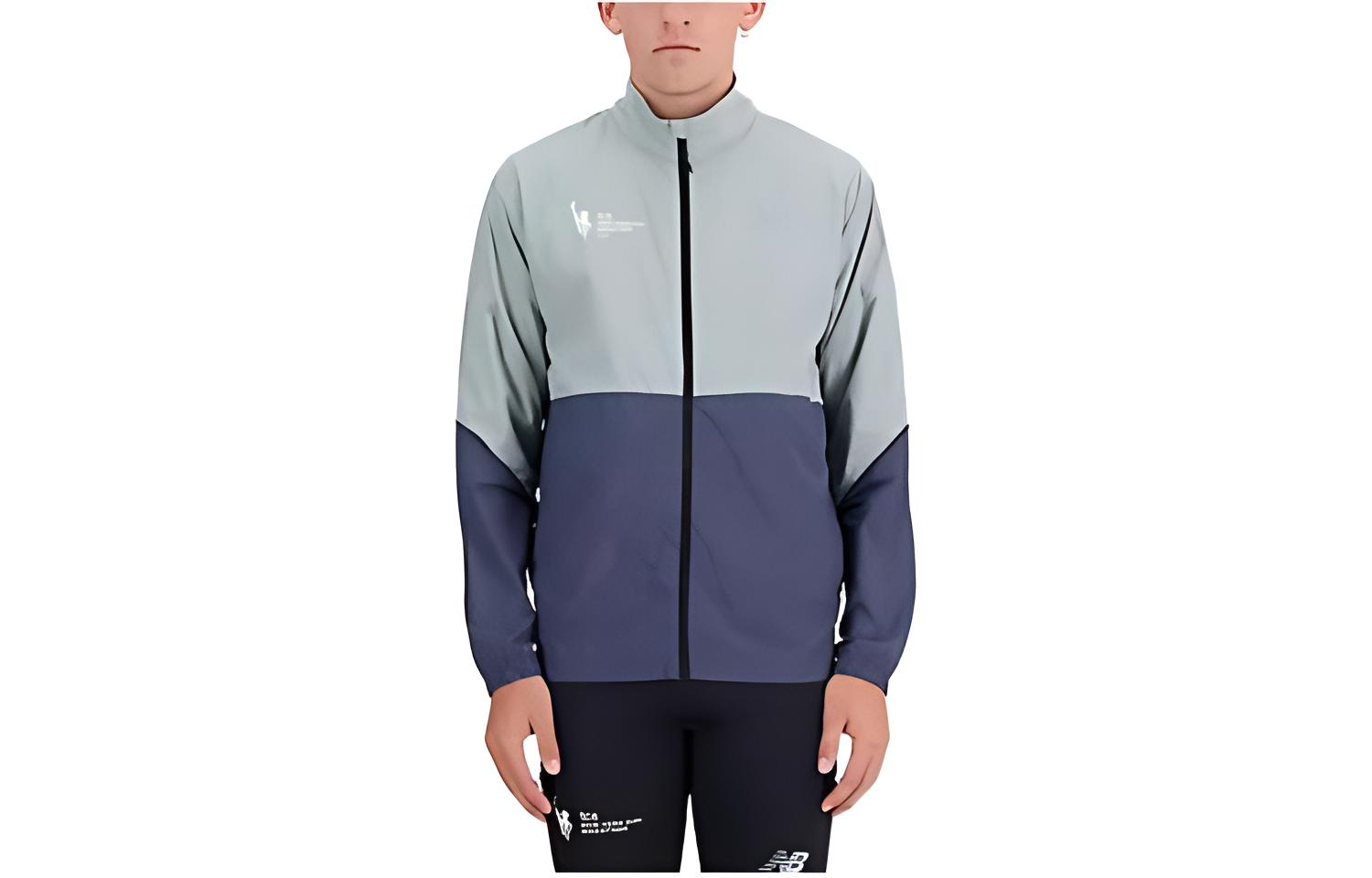 New Balance Colorblock Letter Print Jacket Men’s Juniper Color MJ33264M-JIR