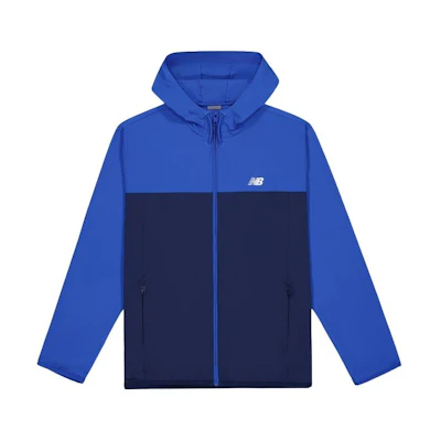 New Balance Colorblock Lightweight Hoodie Jacket Unisex - Green MJ41506-BUL