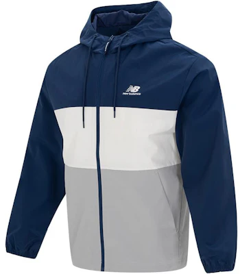 New Balance 拼色Logo連帽防風外套-藍色 5AD38011-NV Buy New Balance 拼色Logo連帽防風外套-藍色 5AD38011-NV
