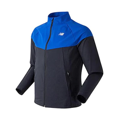 New Balance Colorblock Logo Print Stand Collar Jacket NBMDA26031-50