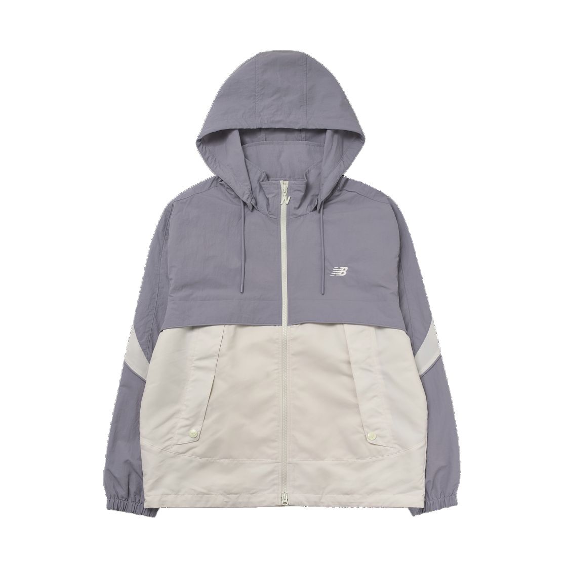 New Balance Colorblock Logo Print Zip Hoodie Jacket - Light Purple NBNAE31823-75