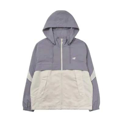 New Balance Colorblock Logo Print Zip Hoodie Jacket - Light Purple NBNAE31823-75