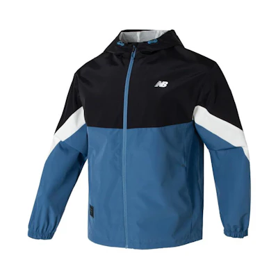 New Balance Colorblock Outdoor Hooded Jacket Blue Unisex NAE12121-DBL
