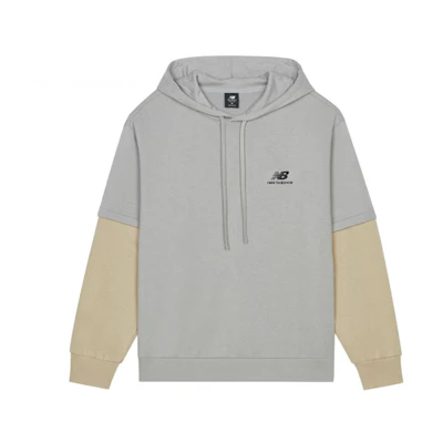 New Balance Colorblock Pullover Hoodie Unisex - Gray AMT13342-SIY