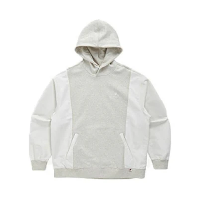 New Balance Colorblock Pullover Hoodie with Front Pocket Light Grey NBN0C12033-64