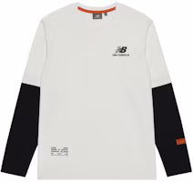 New Balance Colorblock Pullover Tee Unisex Couple Style in White. NDA34013-IV New Balance Colorblock Pullover Tee Unisex Couple Style in White. NDA34013-IV