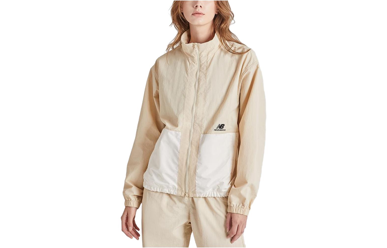 New Balance Colorblock White Long-Sleeve Jacket Unisex NBNMB31013-35