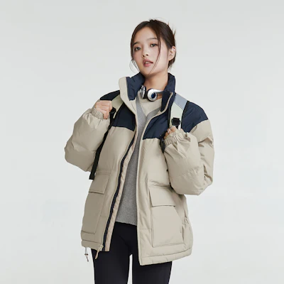 뉴발란스 컬러블록 방풍 다운 자켓 카키/블루 유니섹스. AMJ34304-SOT Shop 뉴발란스 컬러블록 방풍 다운 자켓 카키/블루 유니섹스. AMJ34304-SOT