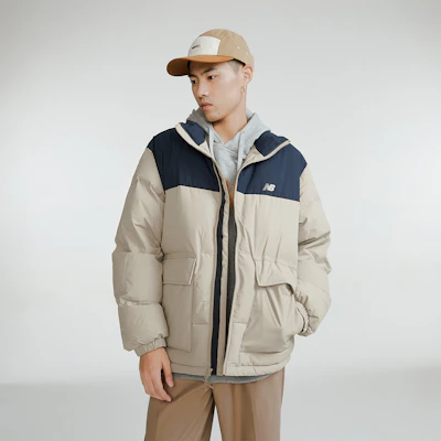 뉴발란스 컬러블록 방풍 다운 자켓 카키/블루 유니섹스. AMJ34304-SOT Purchase 뉴발란스 컬러블록 방풍 다운 자켓 카키/블루 유니섹스. AMJ34304-SOT
