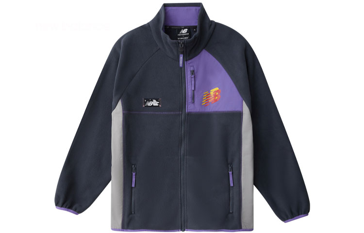 New Balance Colorblock Zip-Up Jacket Black Unisex MDA4N413-BK