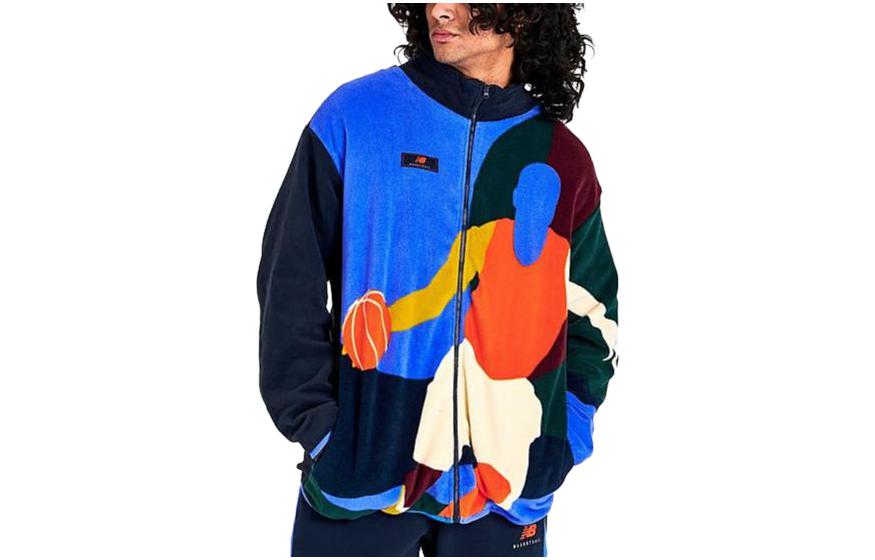 New Balance Colorblock Zip-Up Jacket Blue MJ23584-483