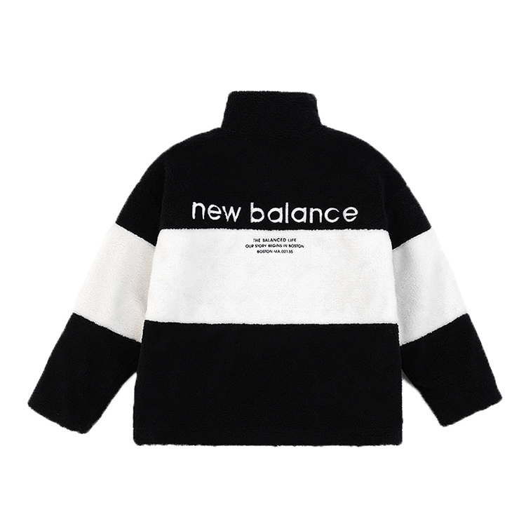 Lookbook New Balance Jaket Zip-Up Colorblock Unisex Fashion Kasual Musim Gugur/Dingin 6DC44823-BK