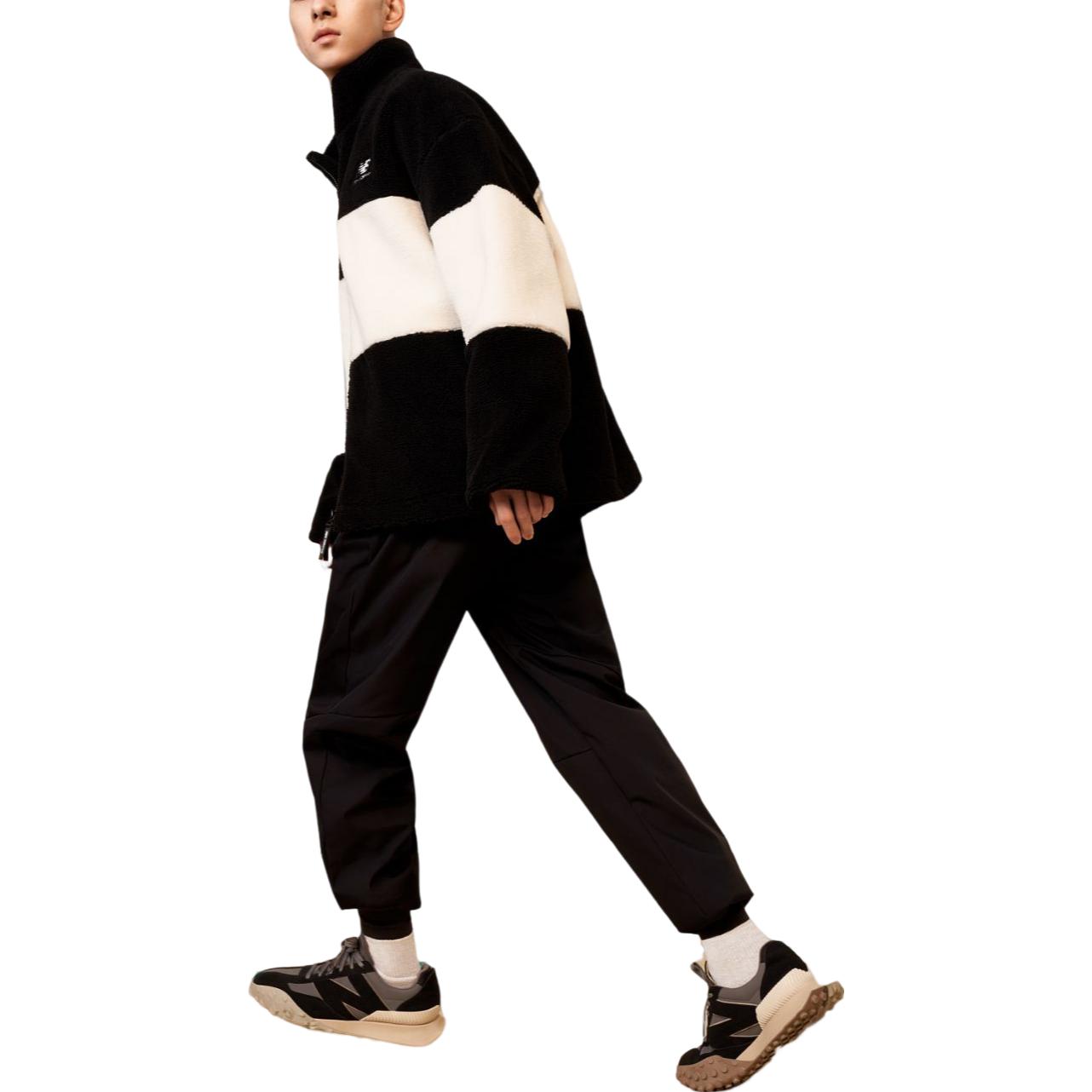 Shop New Balance Jaket Zip-Up Colorblock Unisex Fashion Kasual Musim Gugur/Dingin 6DC44823-BK