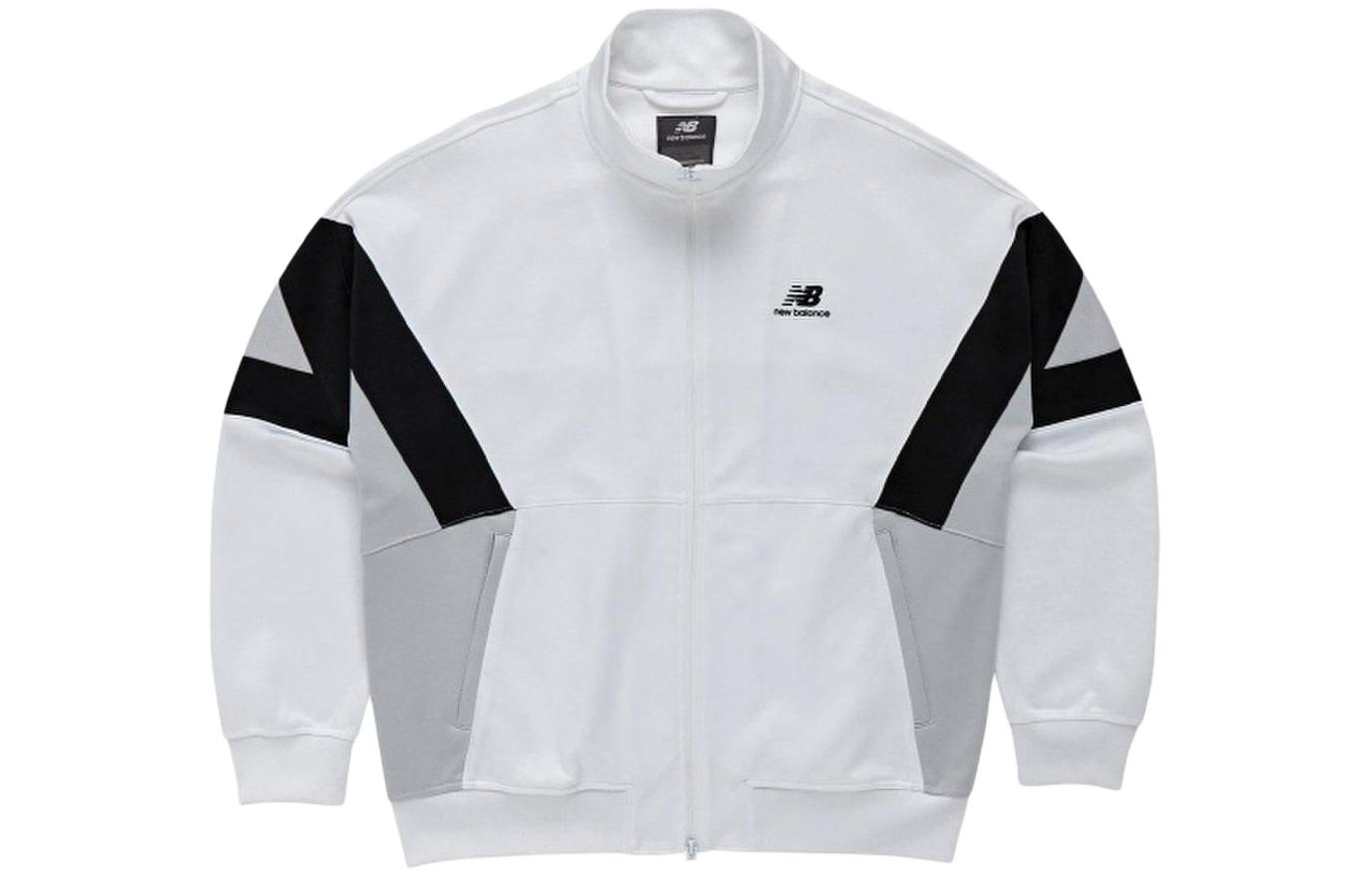 New Balance Colorblock Zip-Up Logo Jacket in Gray NBMDD13323-10