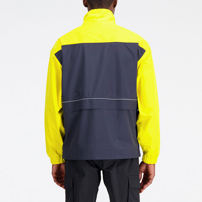 Purchase New Balance Jaket Woven Zip-Up Pria Kuning/Abu-Abu Colorblock MJ33552-ECL