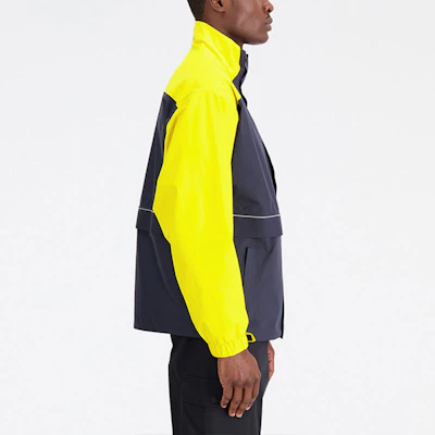 New Balance Jaket Woven Zip-Up Pria Kuning/Abu-Abu Colorblock MJ33552-ECL Details for New Balance Jaket Woven Zip-Up Pria Kuning/Abu-Abu Colorblock MJ33552-ECL