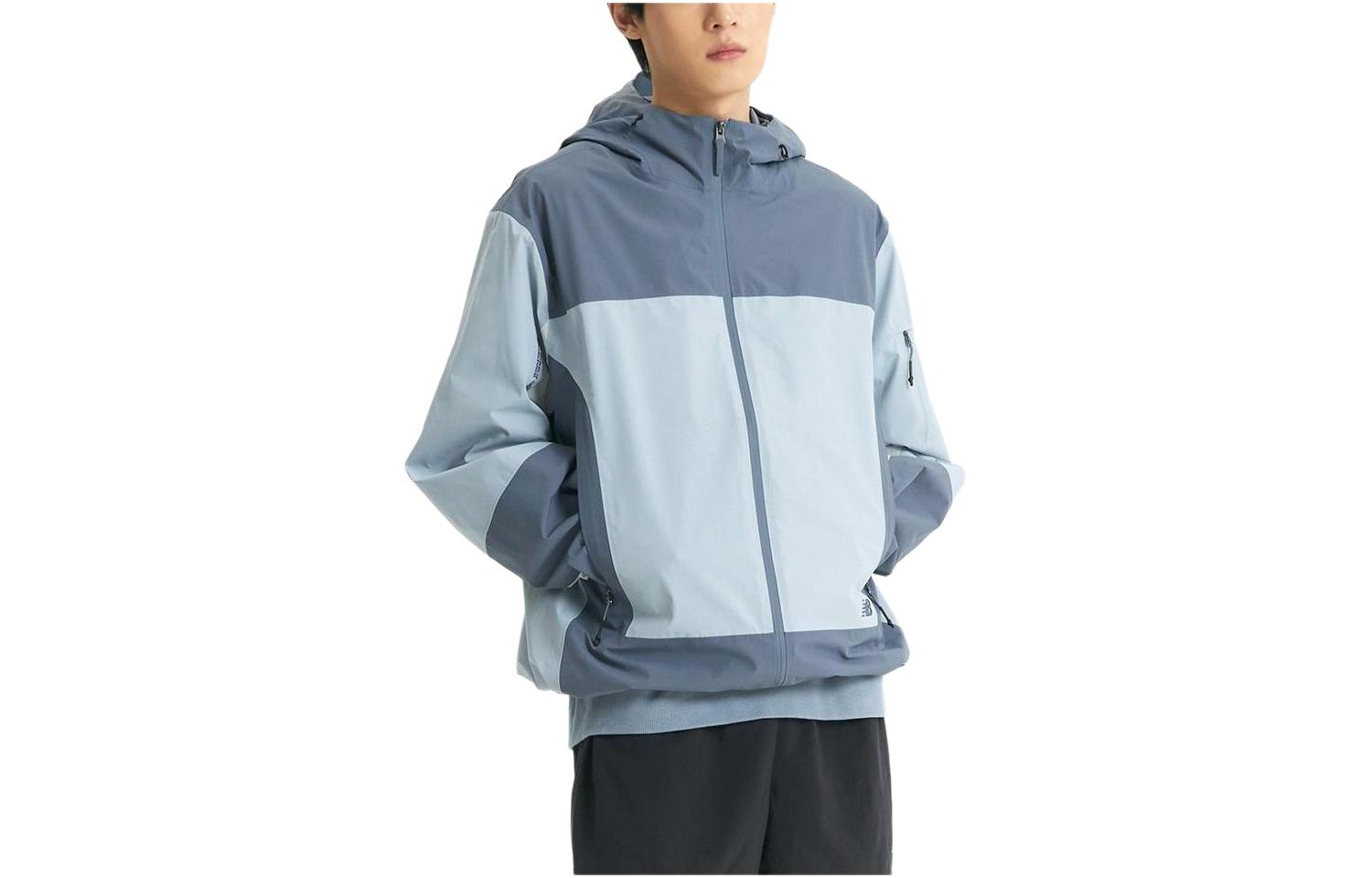 New Balance Colorblock Zip Hoodie Jacket - Blue NBNME12013-52