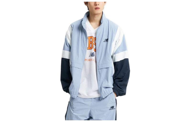 New Balance Colorblock Zip Hoodie Jacket Light Blue NBNAD32803-51