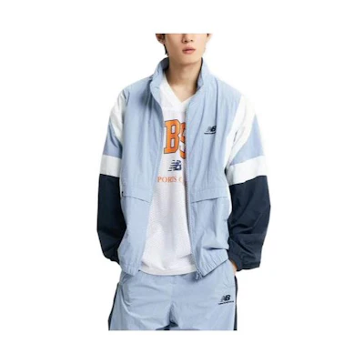 New Balance Colorblock Zip Hoodie Jacket Light Blue NBNAD32803-51
