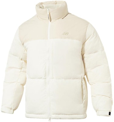 New Balance Colorblock Zipped Puffer Jacket Unisex White Warm & Cozy. NPD49011-WT Order New Balance Colorblock Zipped Puffer Jacket Unisex White Warm & Cozy. NPD49011-WT