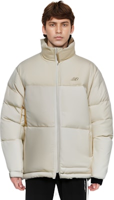 New Balance Colorblock Zipped Puffer Jacket Unisex White Warm & Cozy. NPD49011-WT Sizing New Balance Colorblock Zipped Puffer Jacket Unisex White Warm & Cozy. NPD49011-WT