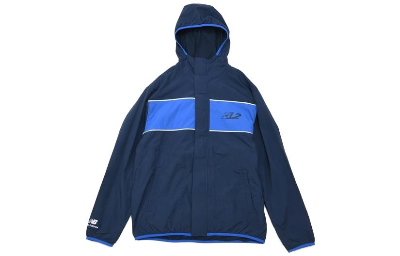 New Balance Colorblock Zipper Hoodie Jacket - Blue MJ23591-NNY