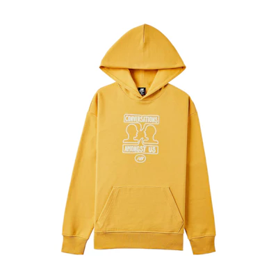 New Balance Conversations Amongst Us Yellow Hoodie - Graphic Line Art Design MT21928-ASE